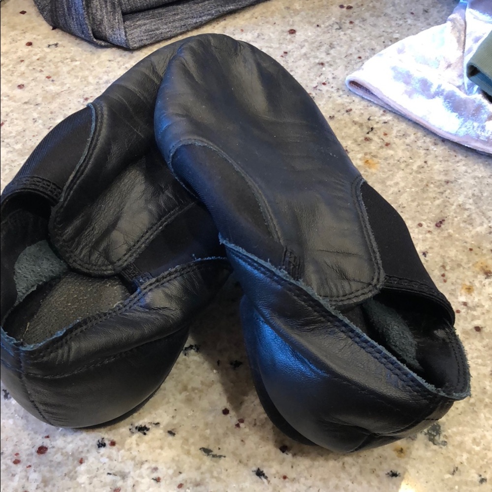 Capezio Black Leather Slippers
